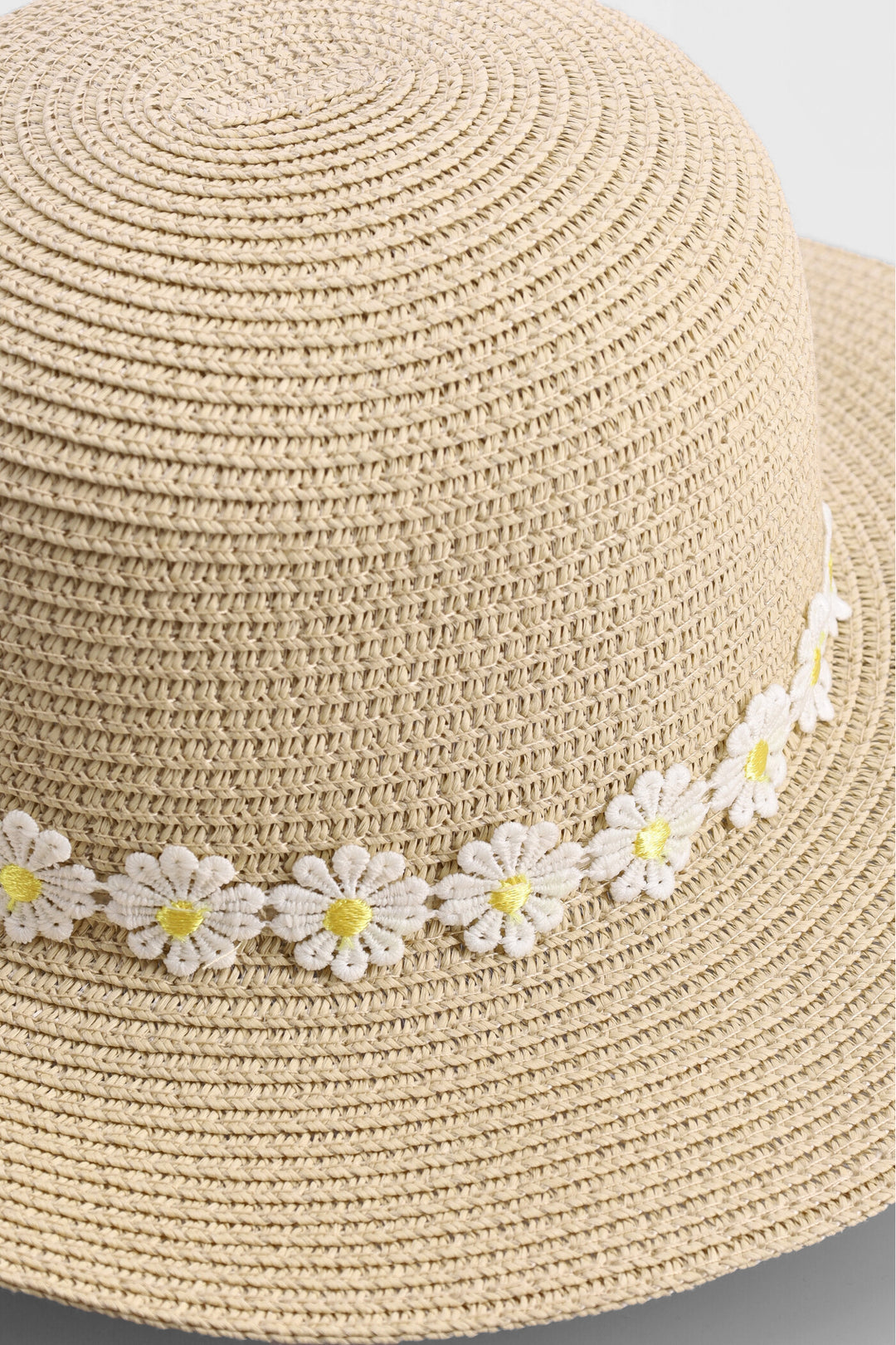 Girls Flowers Sun Hat - Nude