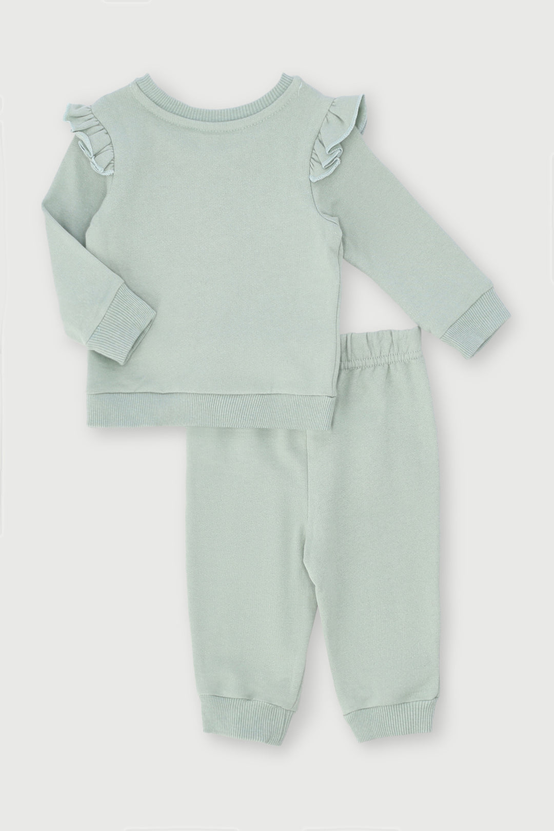 Baby Girls Print Tracksuit - Sage