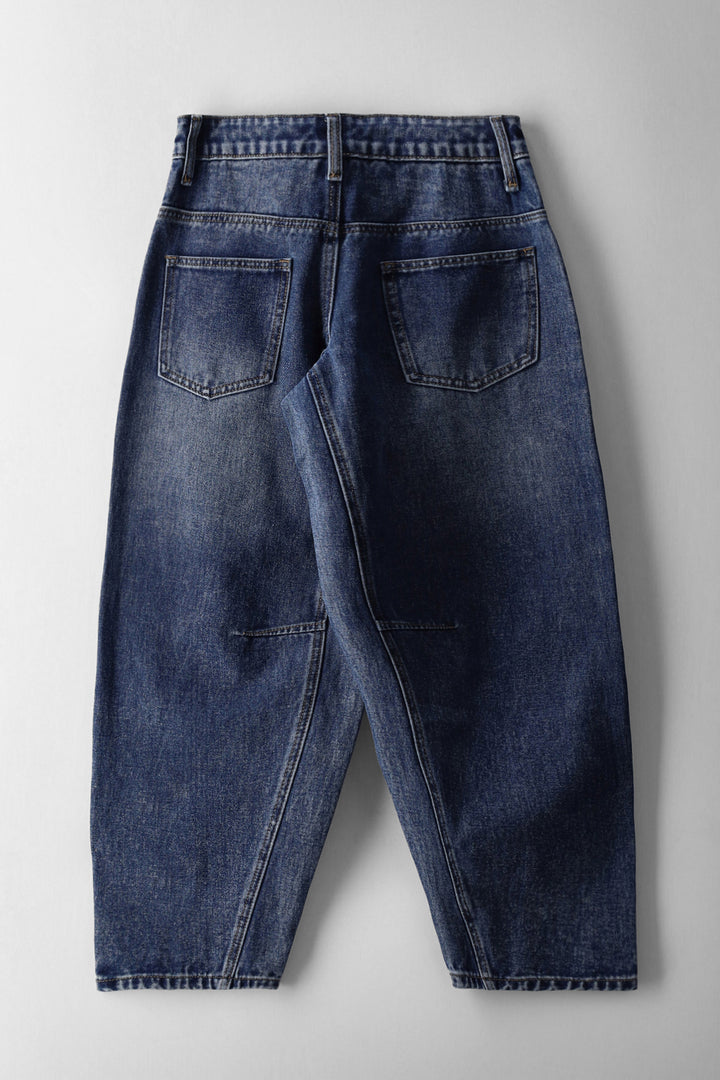 Girls Eyelet Cargo Denim - Blue