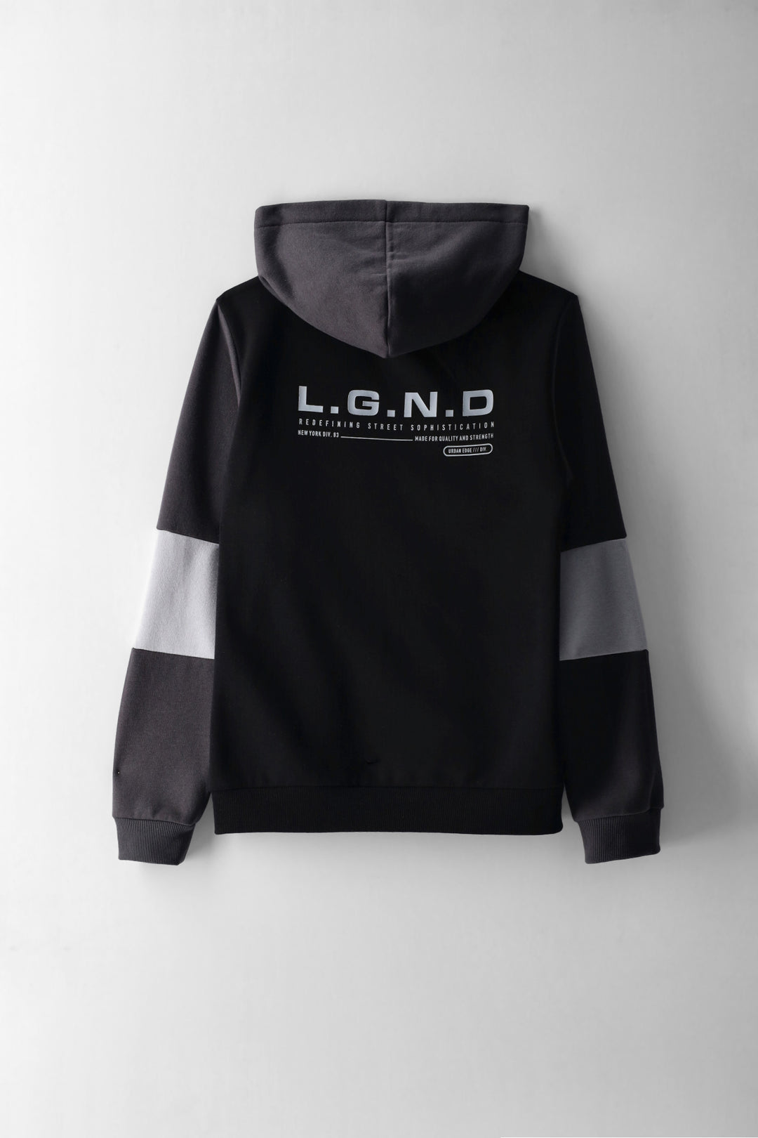 Boys Back Print Hoody - Black
