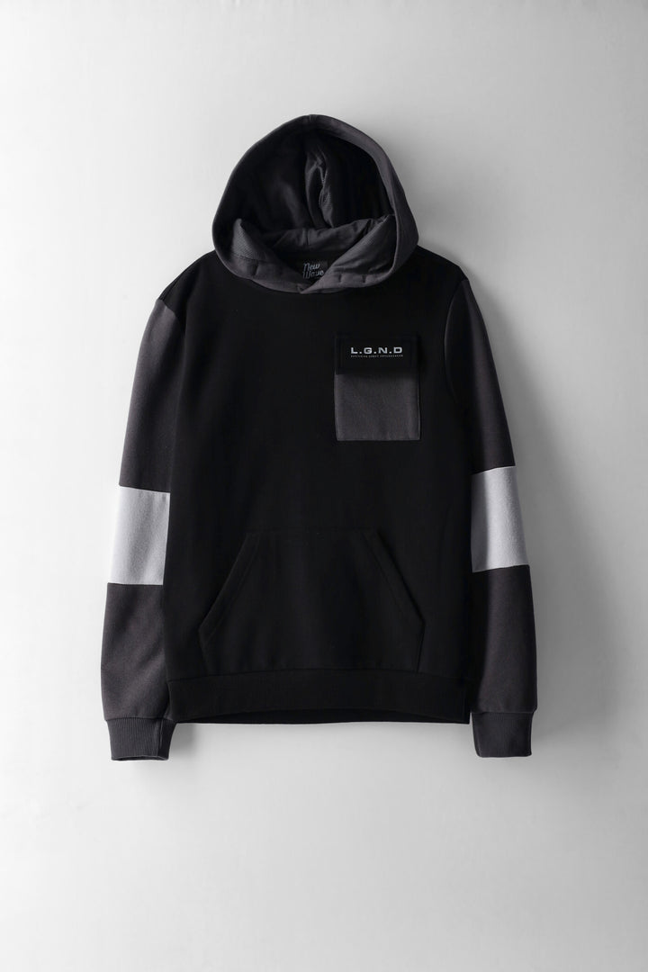 Boys Back Print Hoody - Black
