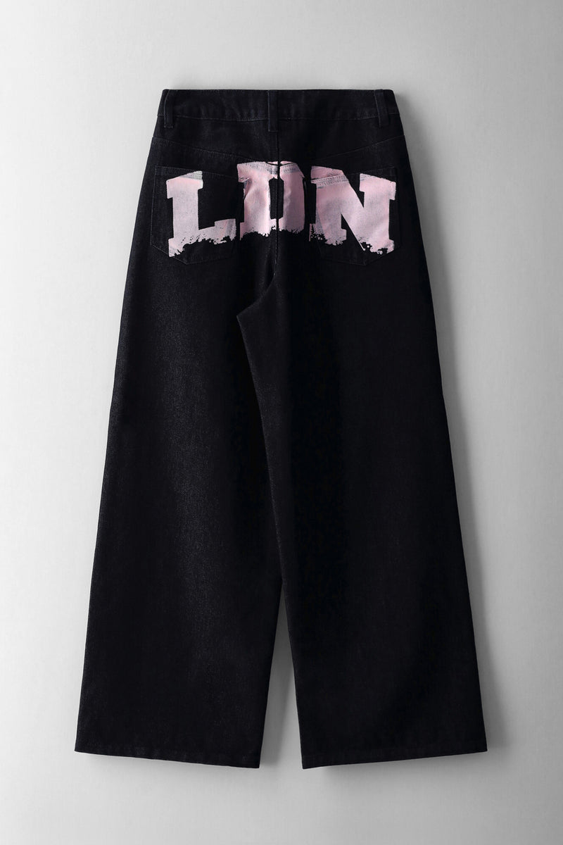 Girls London Distressed Denim - Dark Wash Ink