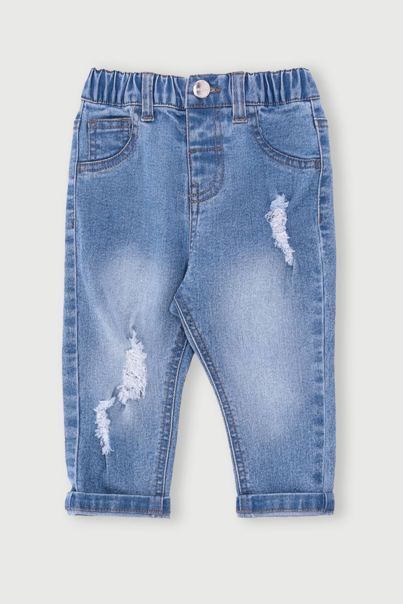 Baby Boys Mid Wash Denim - Mid Blue
