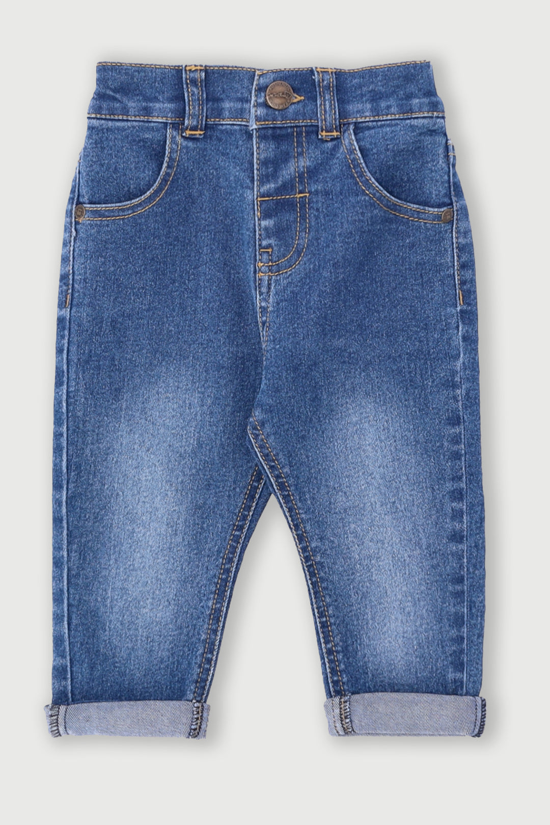 Baby Boys Mid Wash Denim - Mid Blue