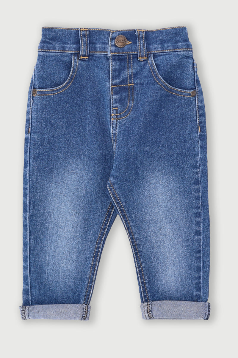 Baby Boys Mid Wash Denim - Mid Blue