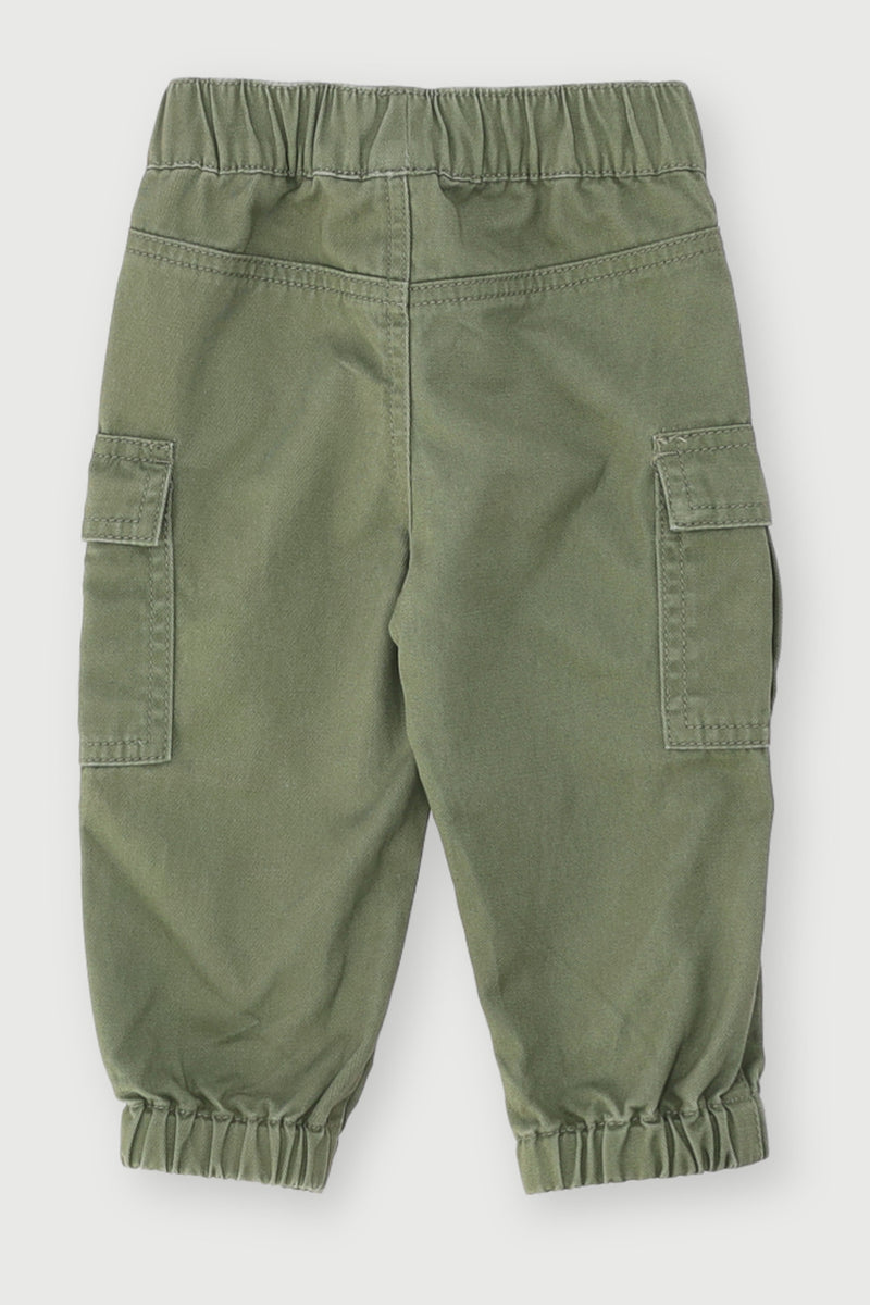 Baby Boys Twill Pants - Olive