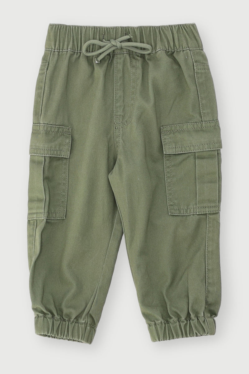 Baby Boys Twill Pants - Olive