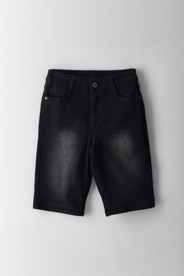 Boys Denim Short - Black