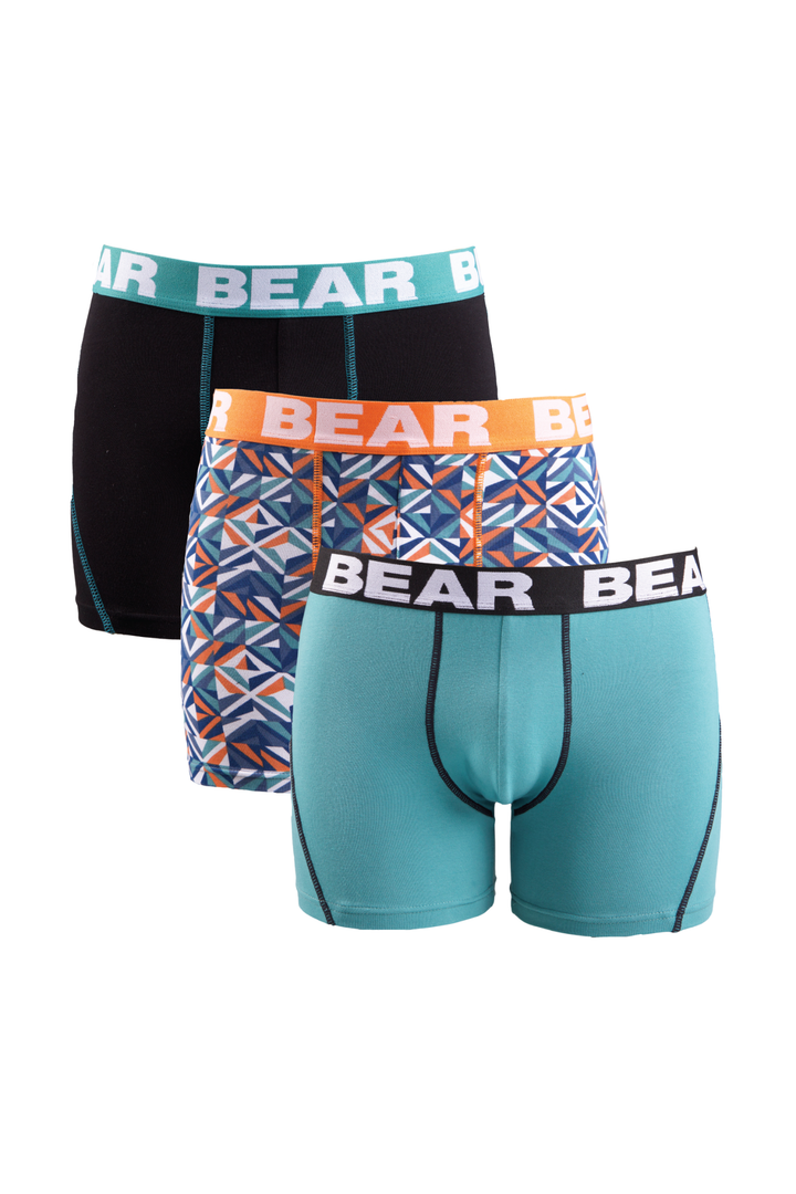 3 Pack Mosaic Fashion Bodyshorts - Teal