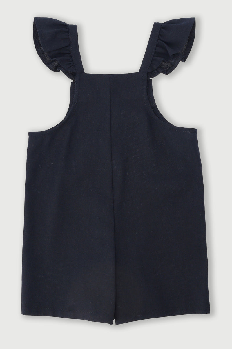 Pre-Girls Linen Jumpsuit - Black
