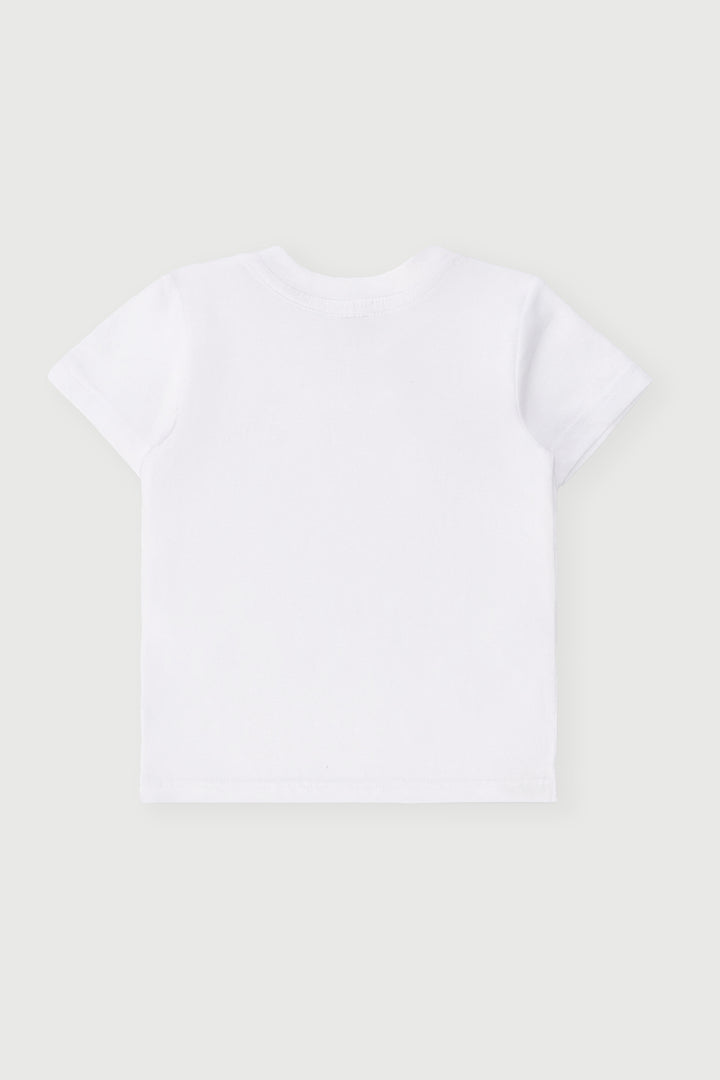 Baby Girls Daisy Foil Tee - White