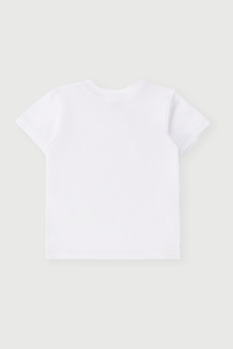 Baby Girls Daisy Foil Tee - White