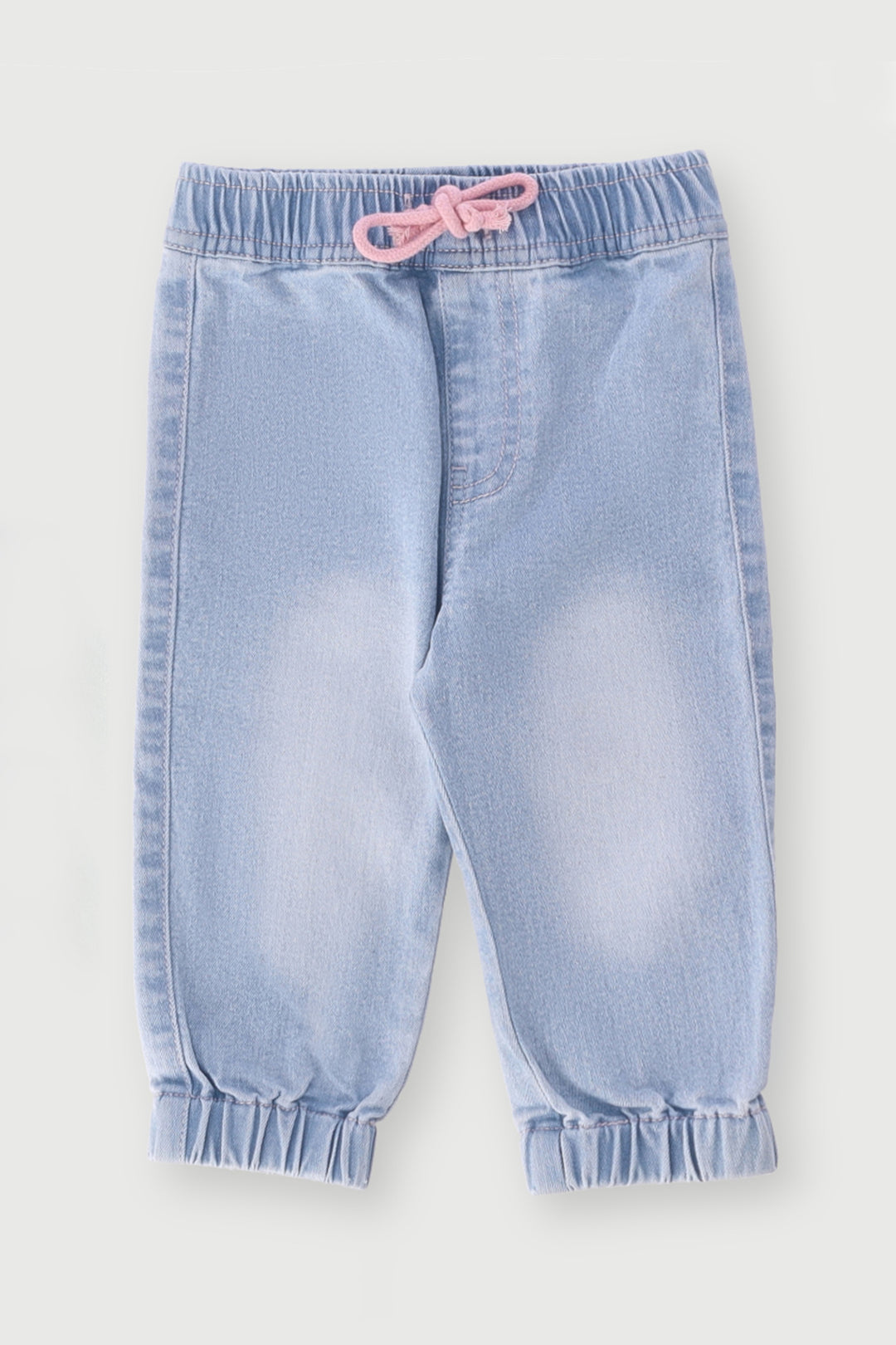 Baby Girls Denim Jogger - Acid Wash
