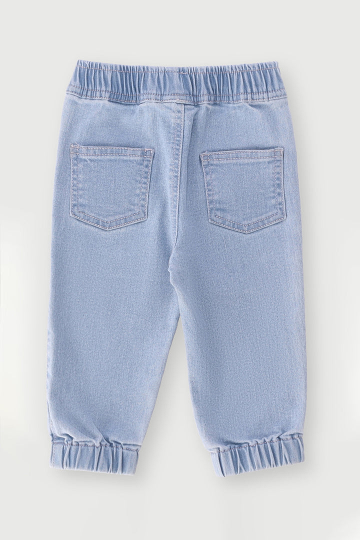 Baby Girls Denim Jogger - Acid Wash