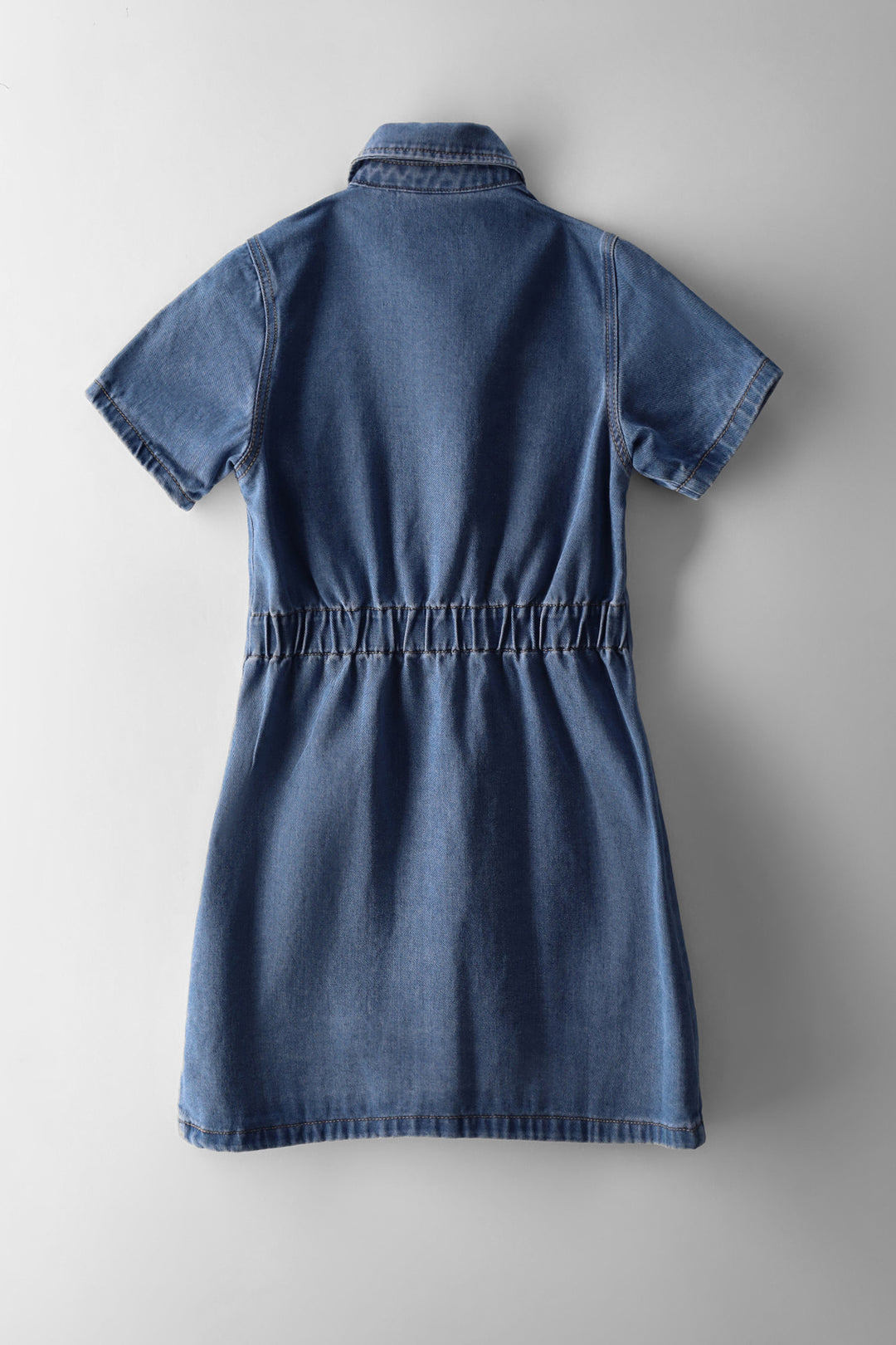 Girls Denim Dress - Mid Blue