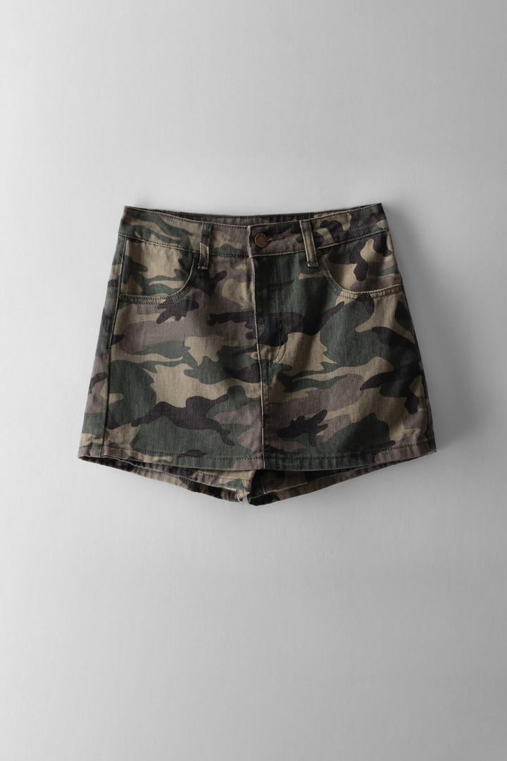 Girls Camo Printed Skort - Camo