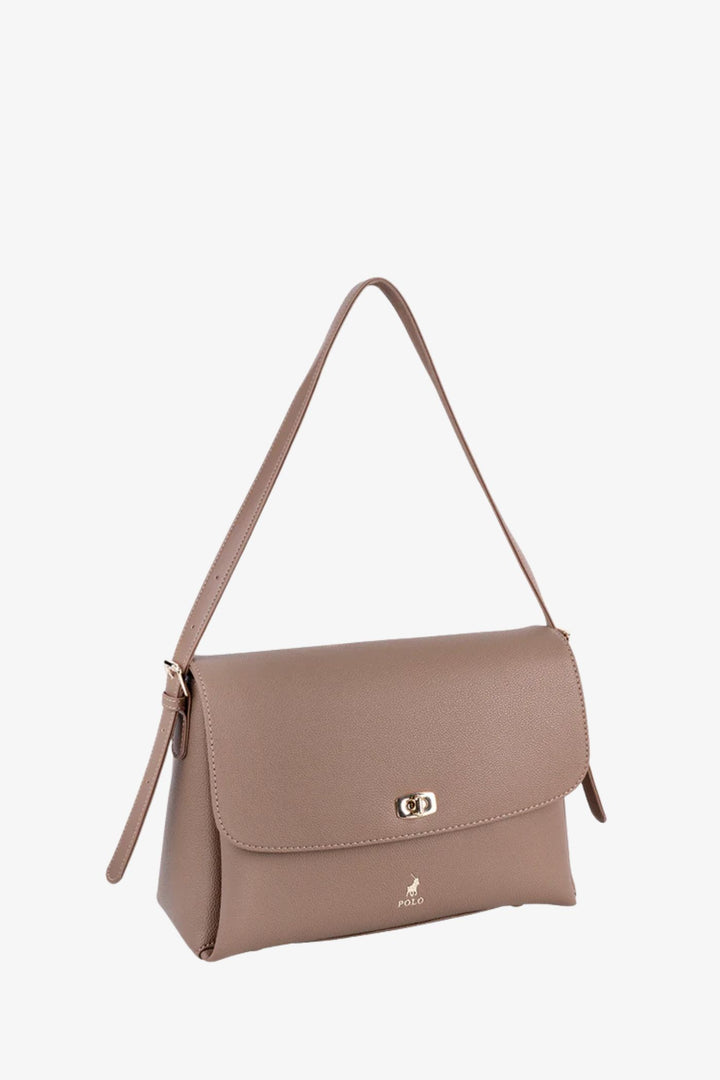 Lyon Flapover Bag - Taupe