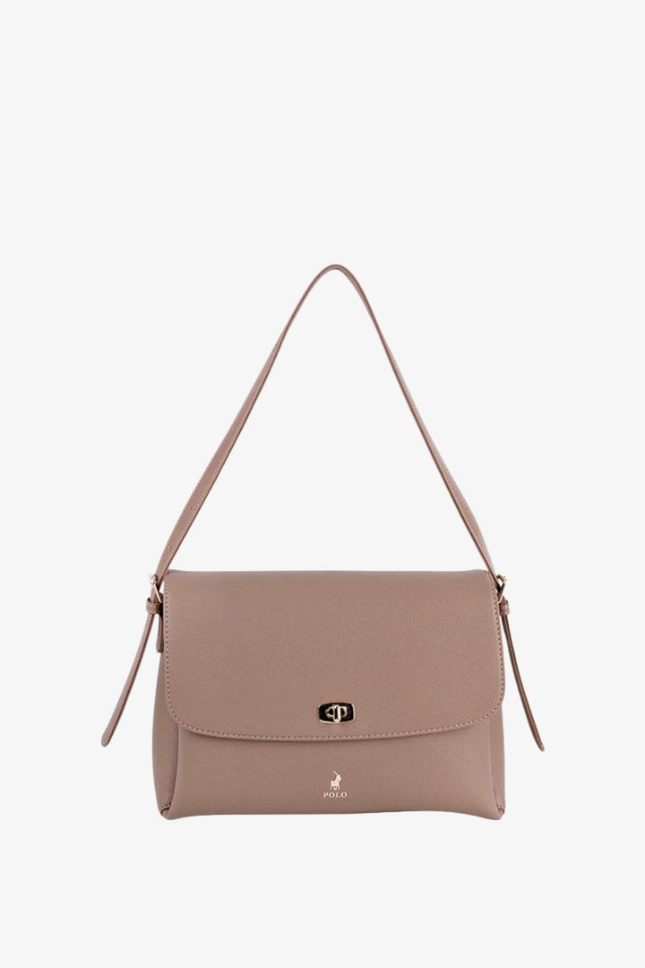 Lyon Flapover Bag - Taupe
