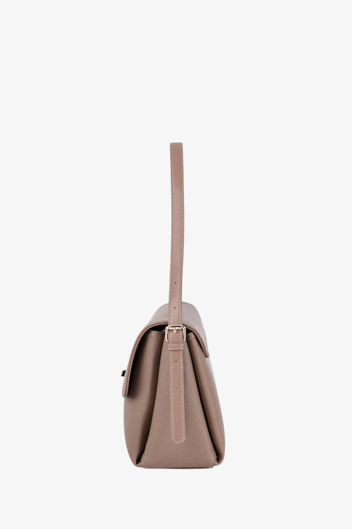 Lyon Flapover Bag - Taupe