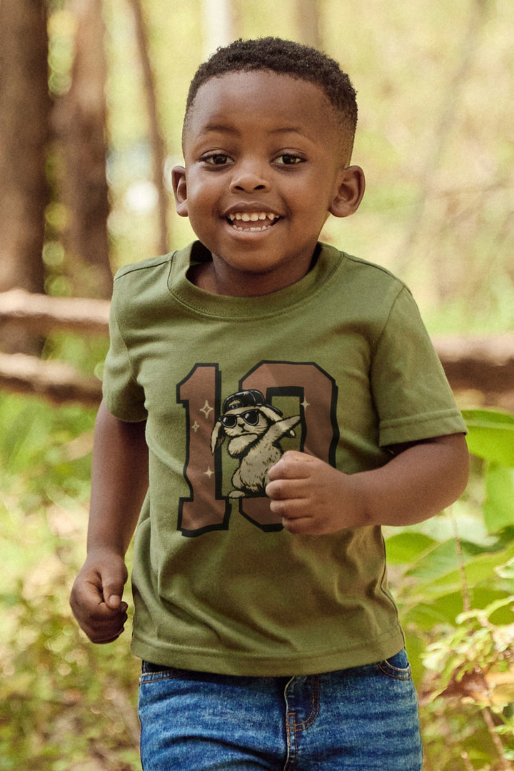 Pre-Boys Easter Bunny Tee - Olive