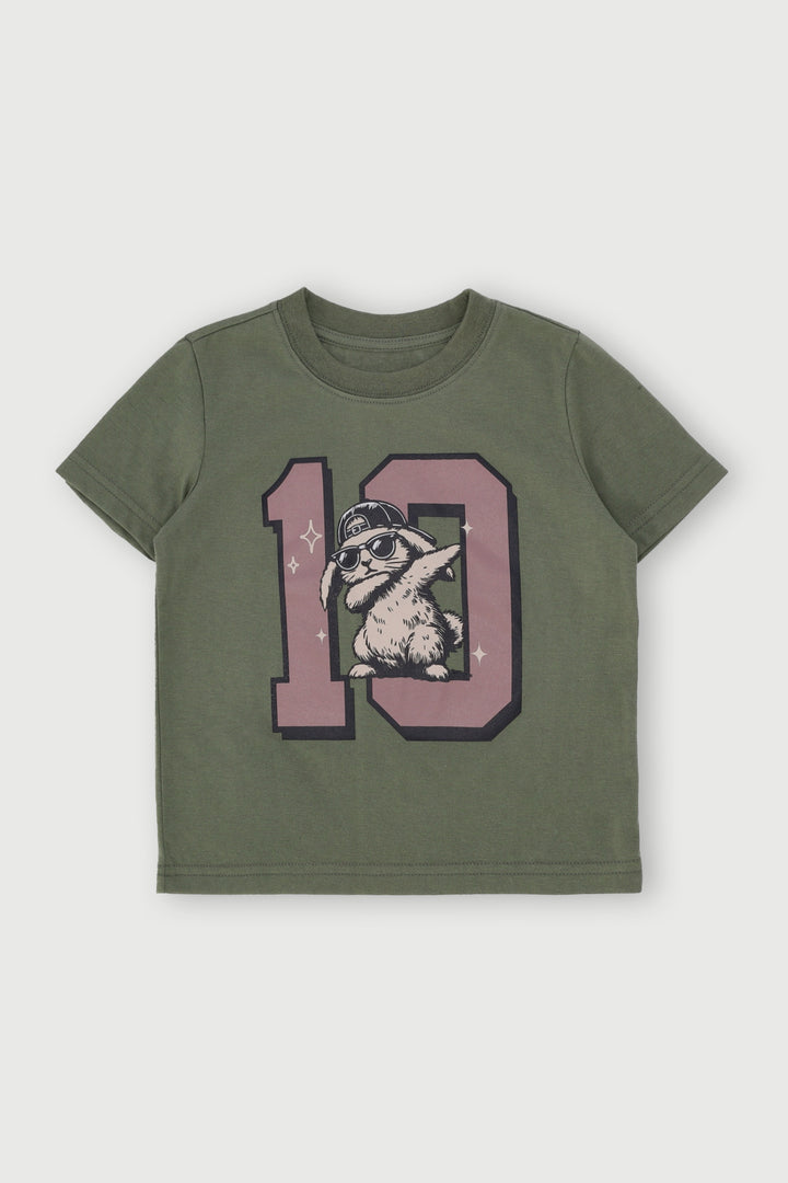Pre-Boys Easter Bunny Tee - Olive