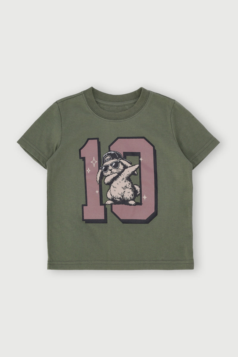 Pre-Boys Easter Bunny Tee - Olive