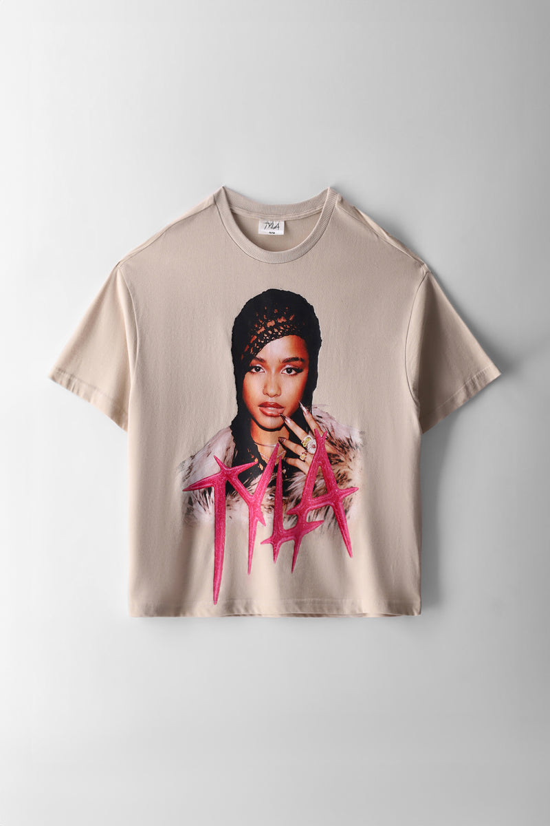Girls Tyla Oversized Tee - Stone