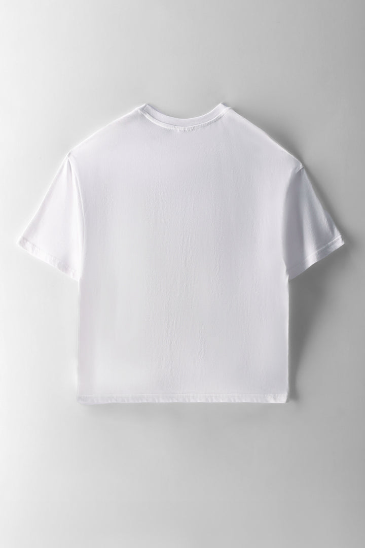 Girls Tyla Summer Oversized Tee - White