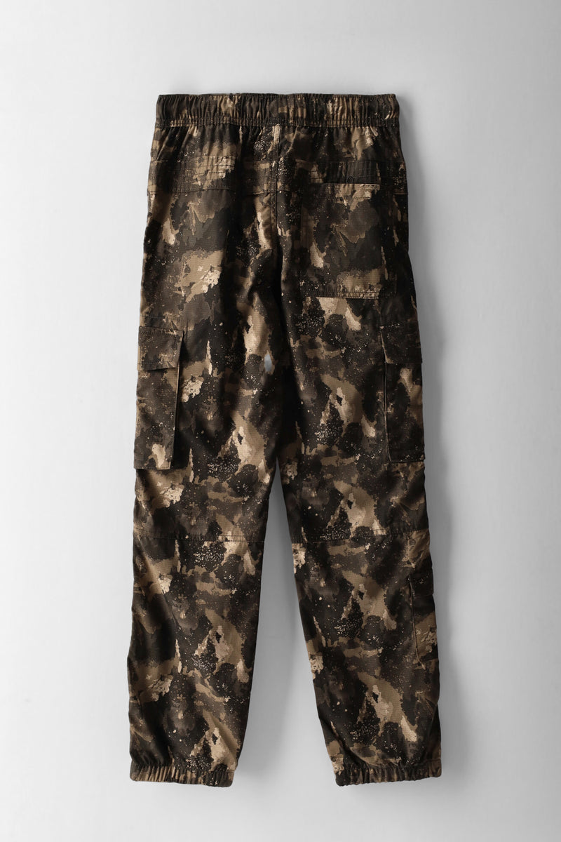 Boys Bush Camo Ripstop Cargo Jogger - Green
