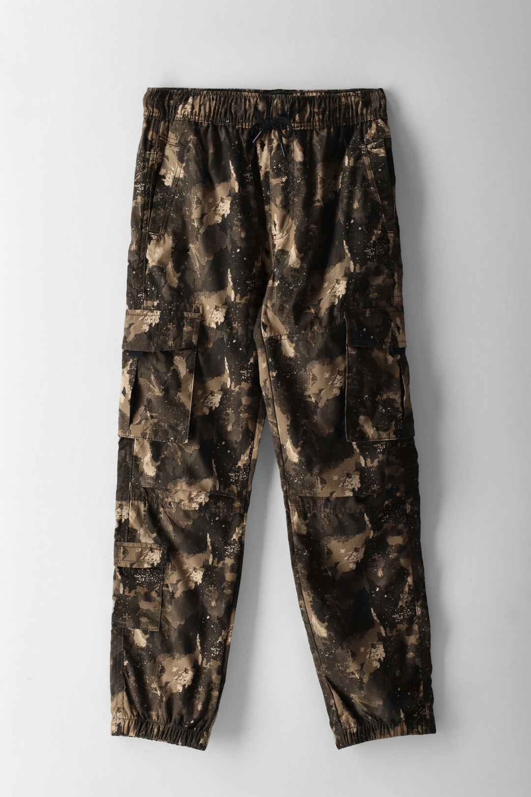 Boys Bush Camo Ripstop Cargo Jogger - Green