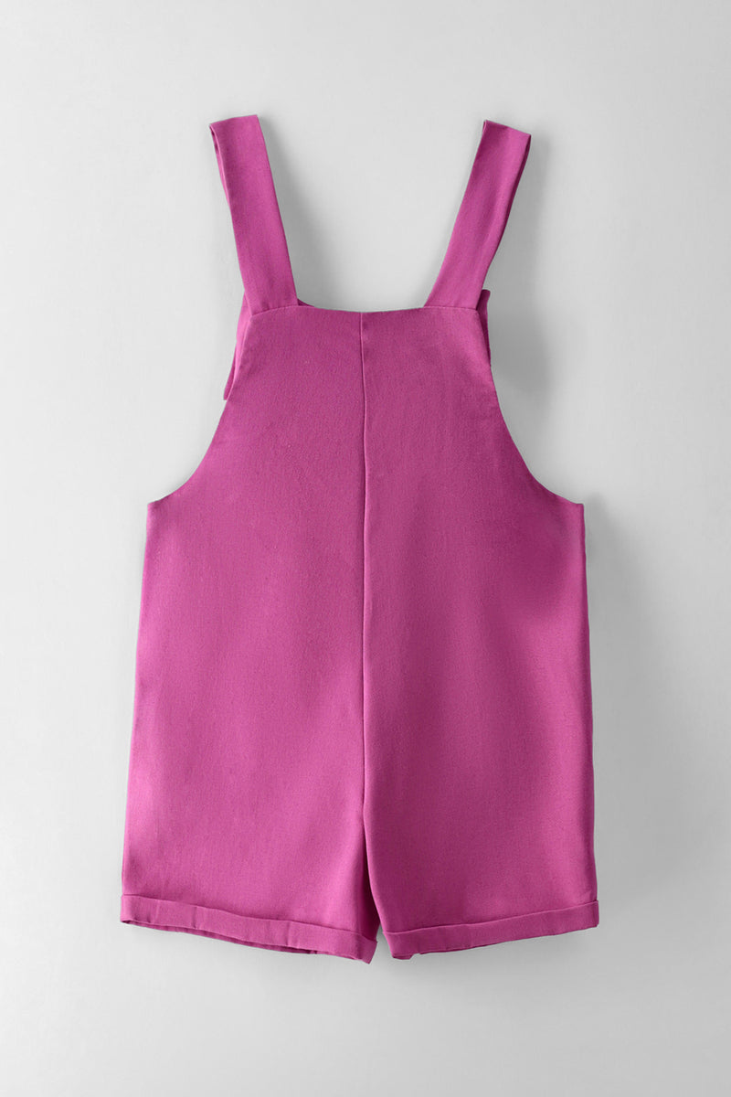 Girls Tie Detail Linen Jumpsuit - Mauve