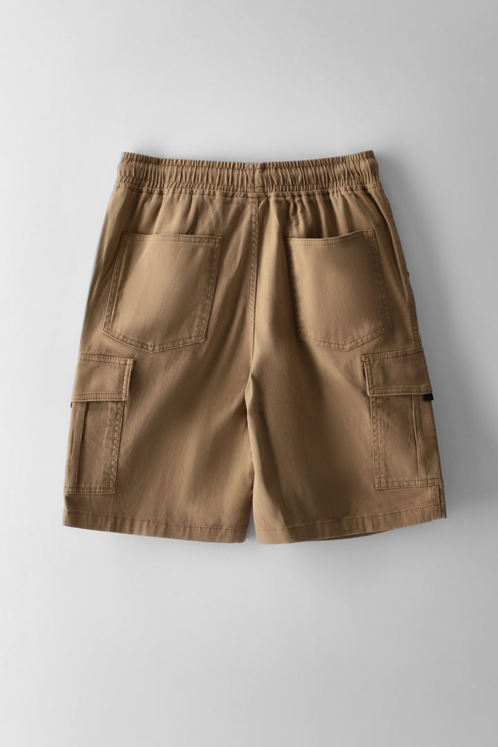 Boys Twill Cargo Short - Stone