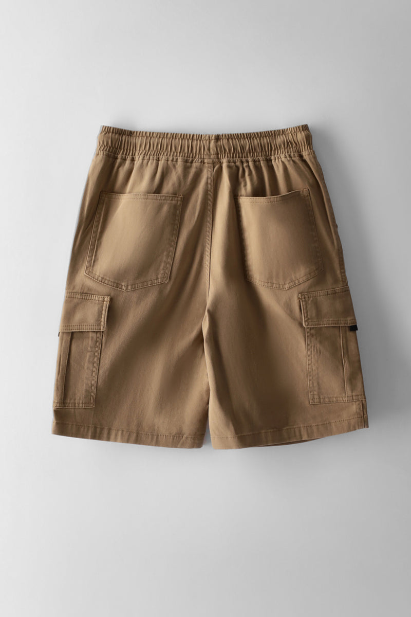 Boys Twill Cargo Short - Stone