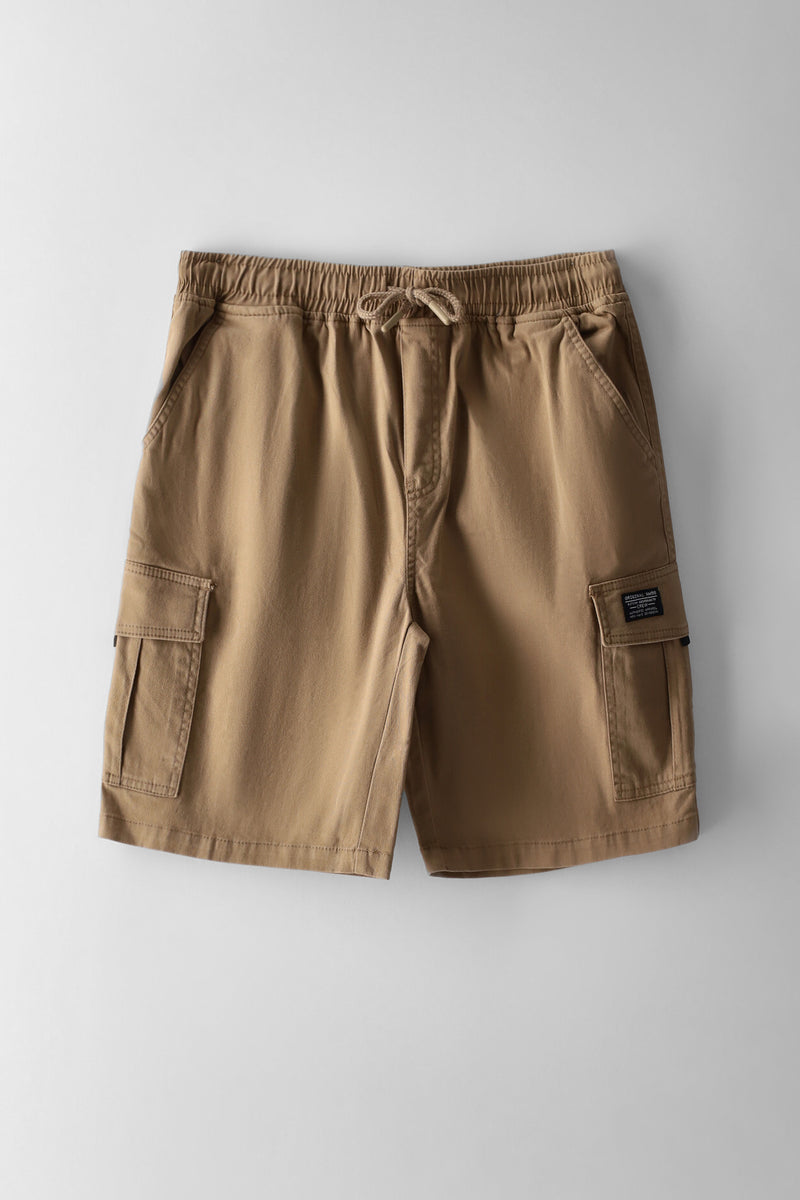 Boys Twill Cargo Short - Stone