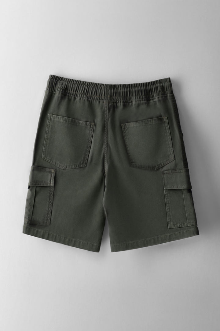 Boys Twill Cargo Short - Olive