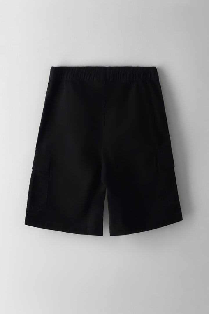 Boys Twill Cargo Short - Black