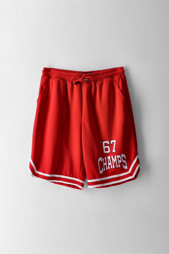 Boys Champs Mesh Sport Short - Red