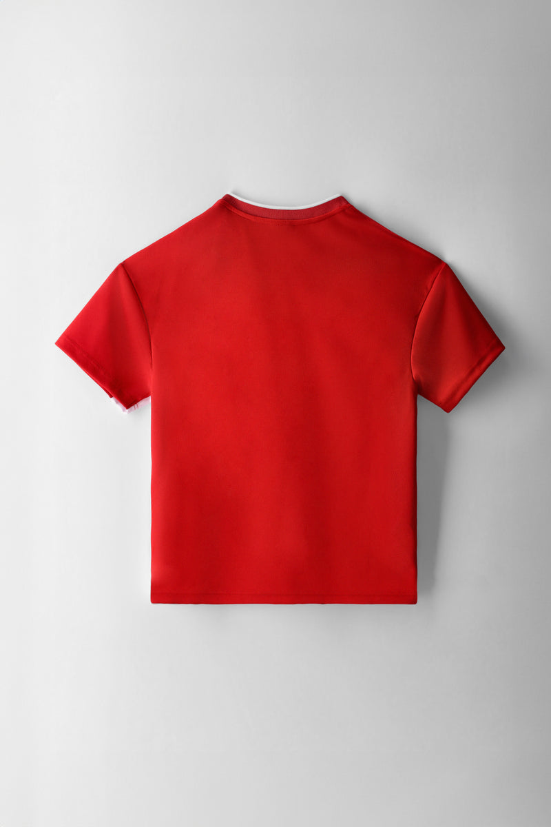 Boys Champs Mesh Oversized Sport T-Shirt - Red