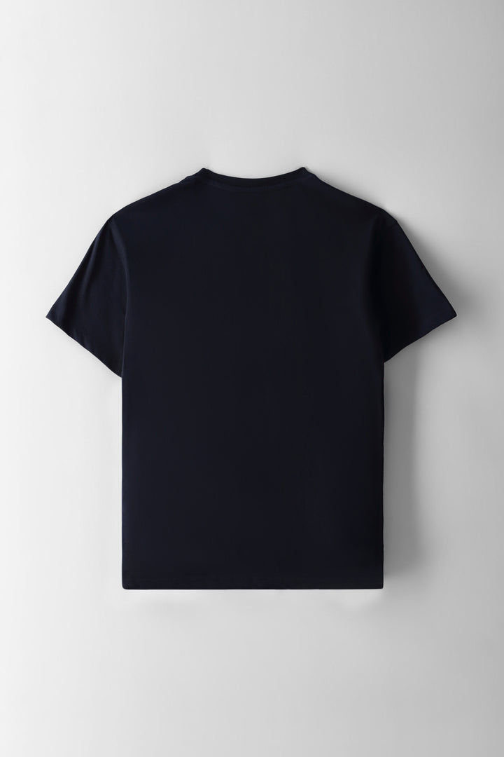 Girls Isla Embroidered Tee - Navy
