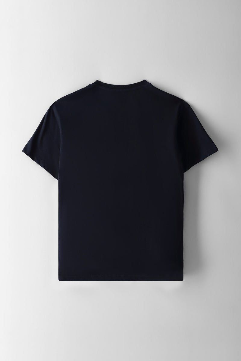 Girls Isla Embroidered Tee - Navy