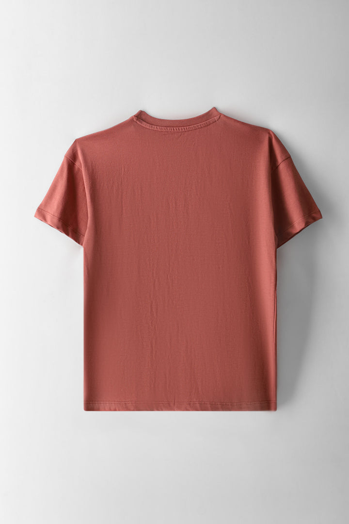 Girls Gianna Embroidered Tee - Rose