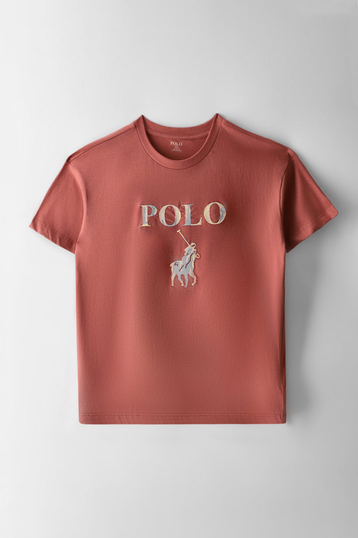Girls Gianna Embroidered Tee - Rose