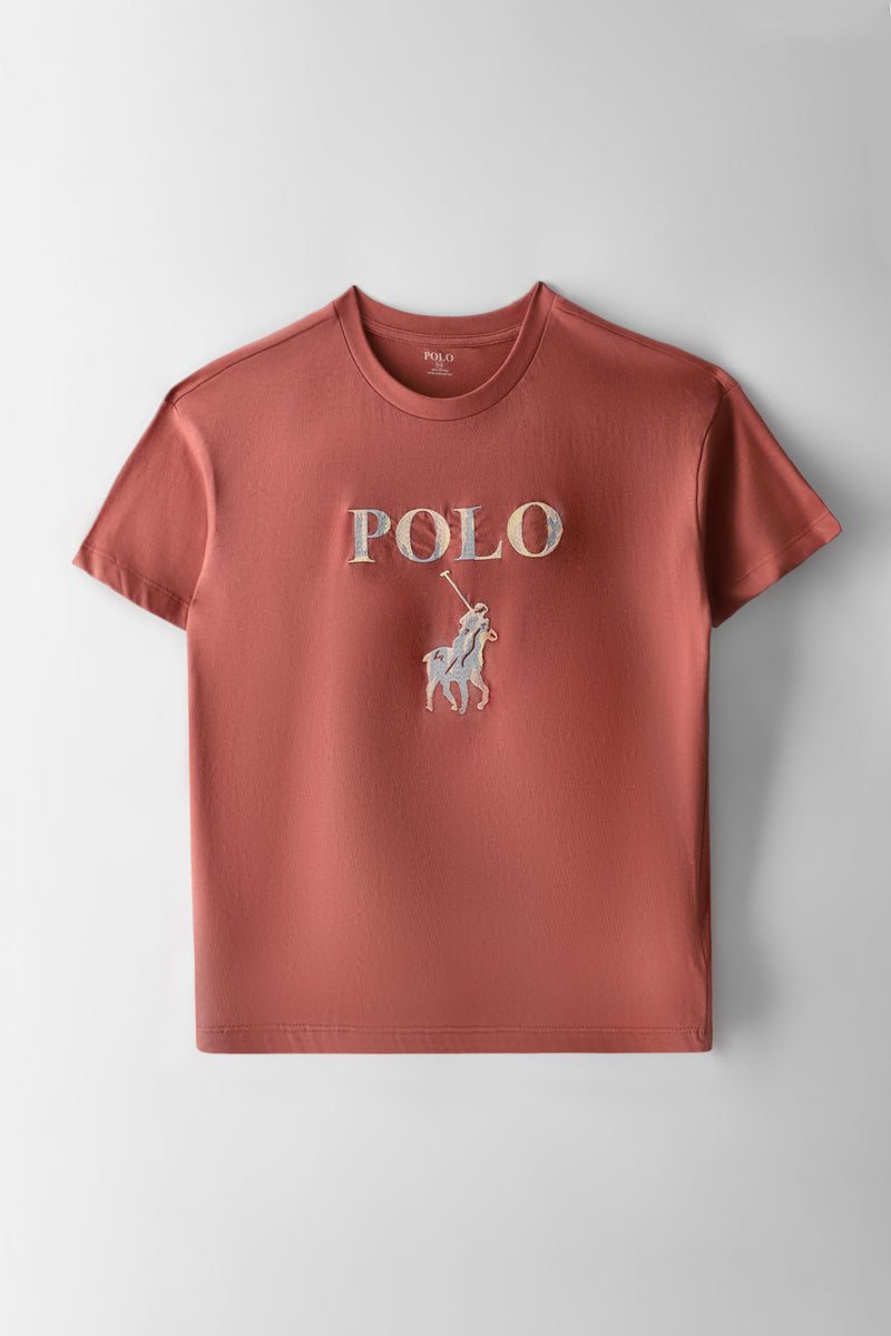 Girls Gianna Embroidered Tee - Rose