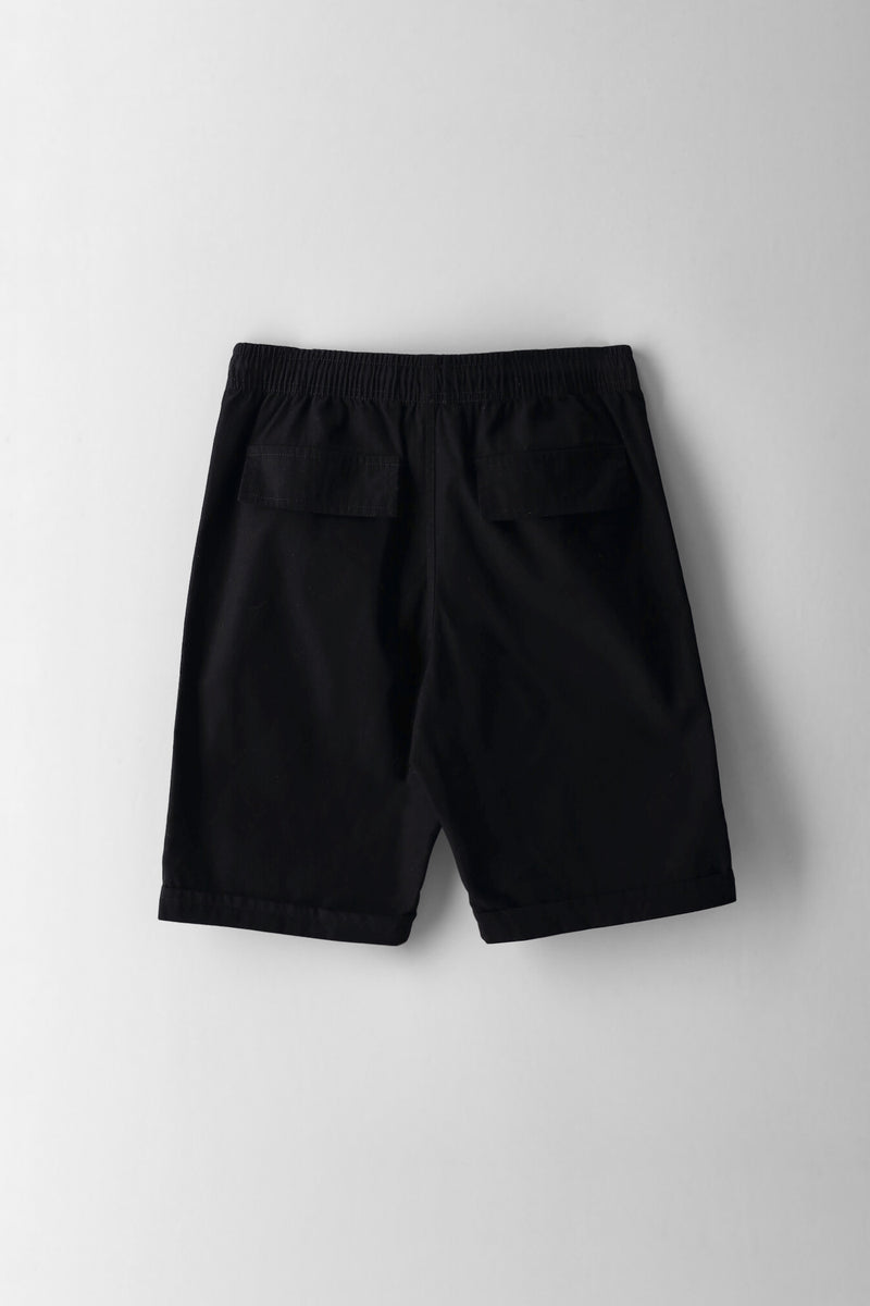 Boys Twill Pull On Short - Black