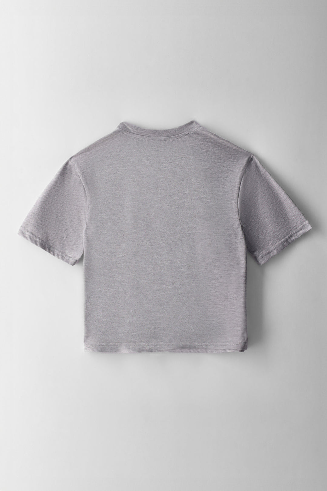 Girls Text Me Later Boxy Tee - Grey Melange
