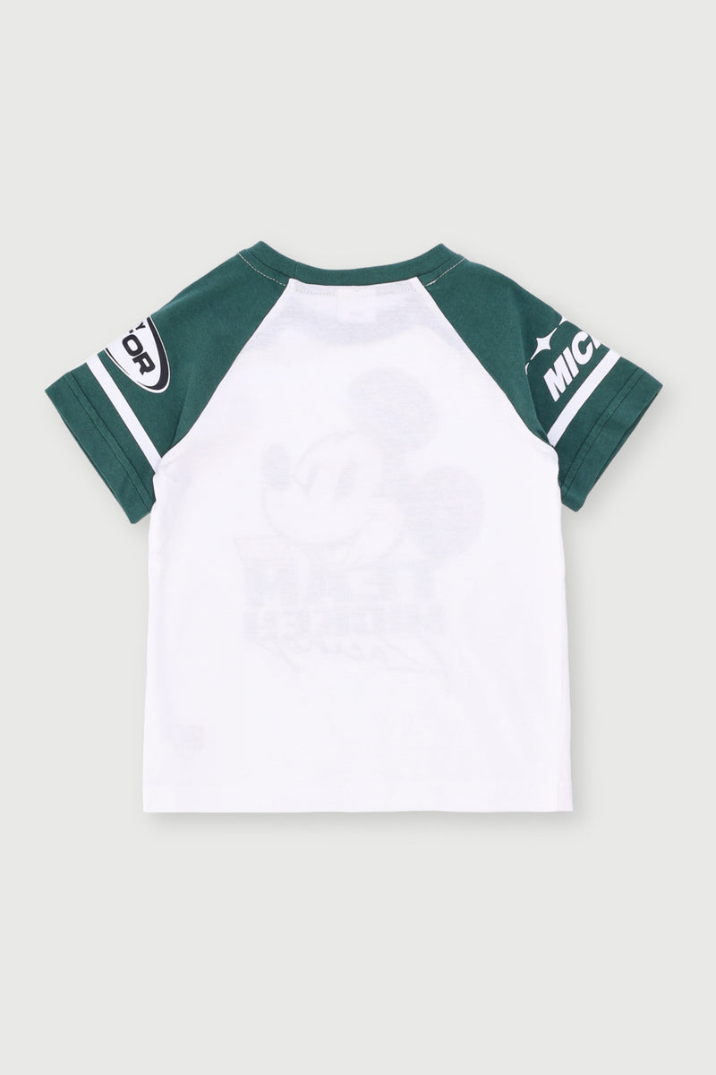 Pre-Boys Mickey Raglan F1 Tee - White