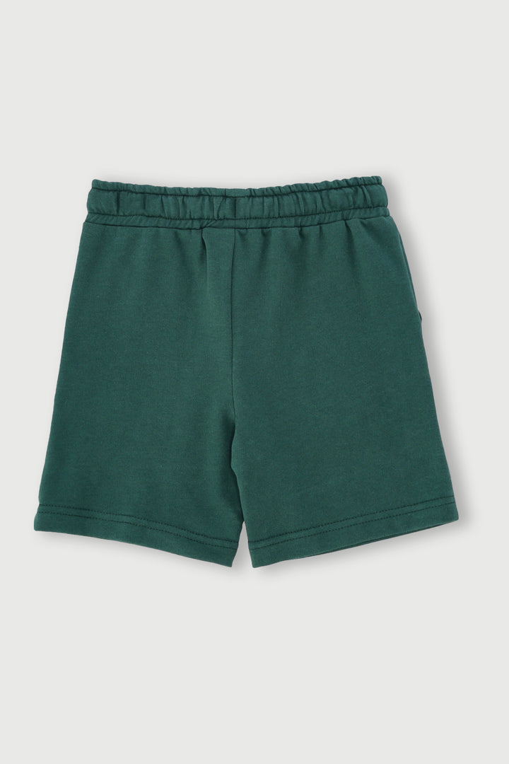 Pre-Boys Mickey Print Shorts - Dark Green