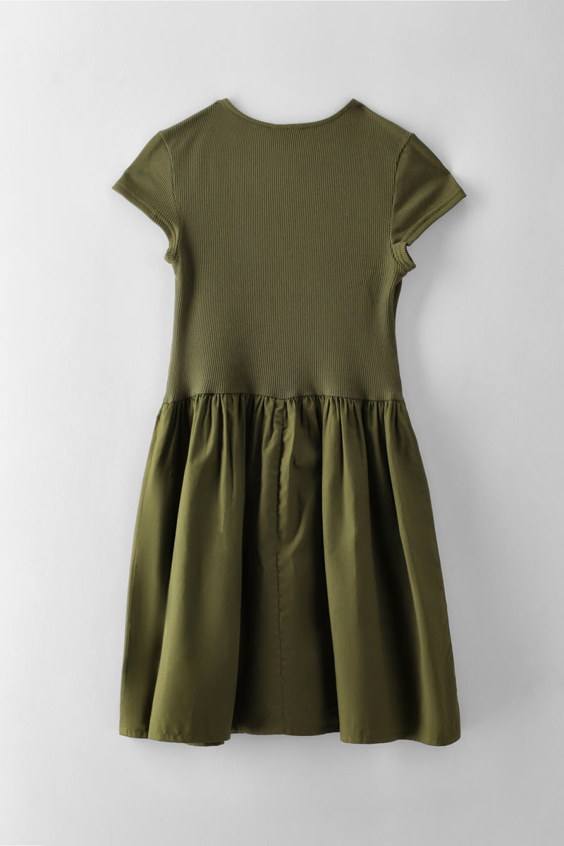 Girls Combo Dress - Fatigue