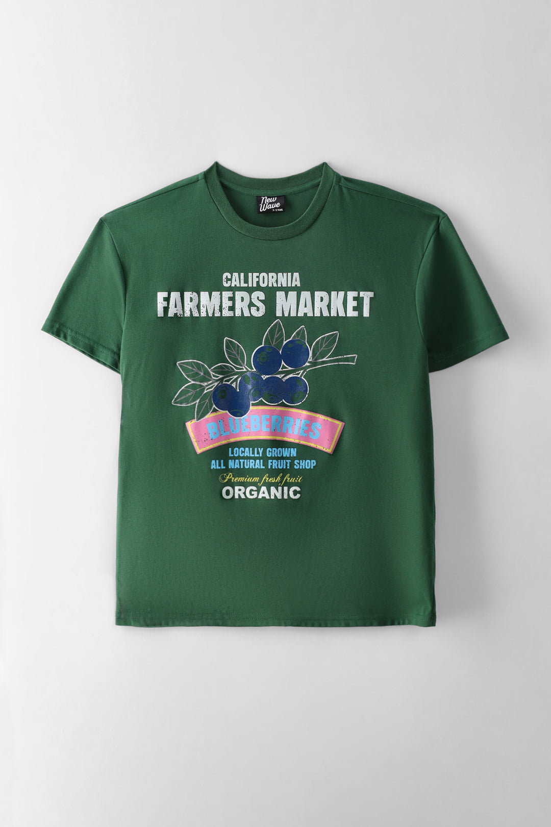 Girls Oversized Graphic Tee - Dark Green