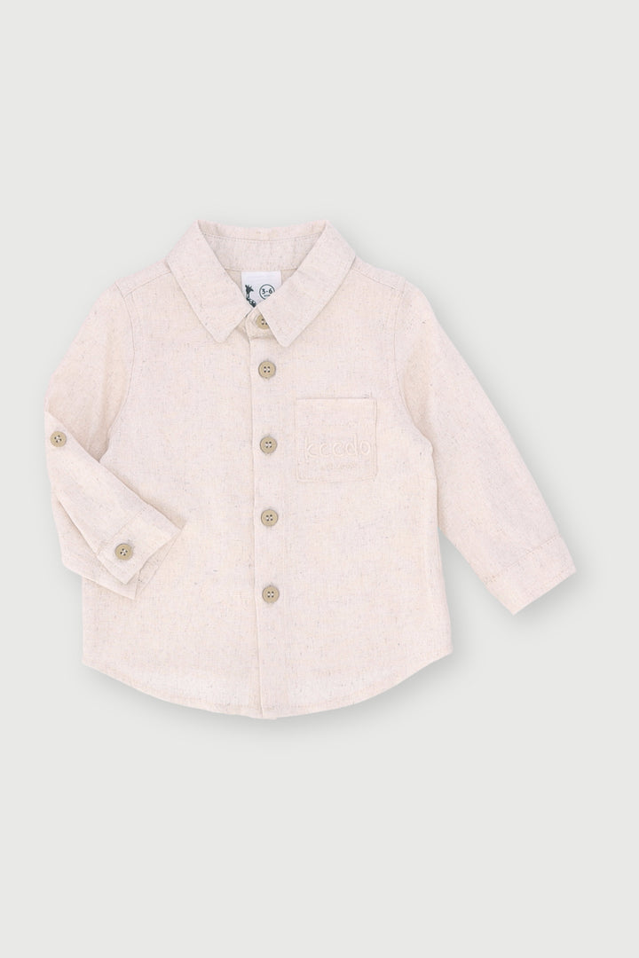 Keedo Baby Boys Formal Shirt - Oatmeal
